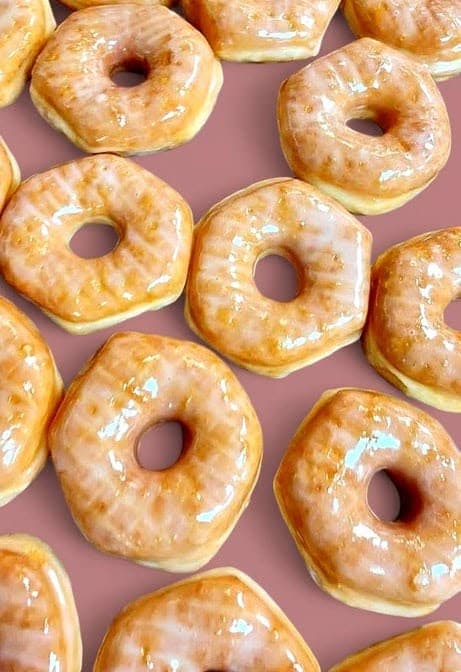Fresh glazed donuts